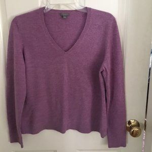 Ann Taylor Petites 100% Cashmere Lavender Sweater